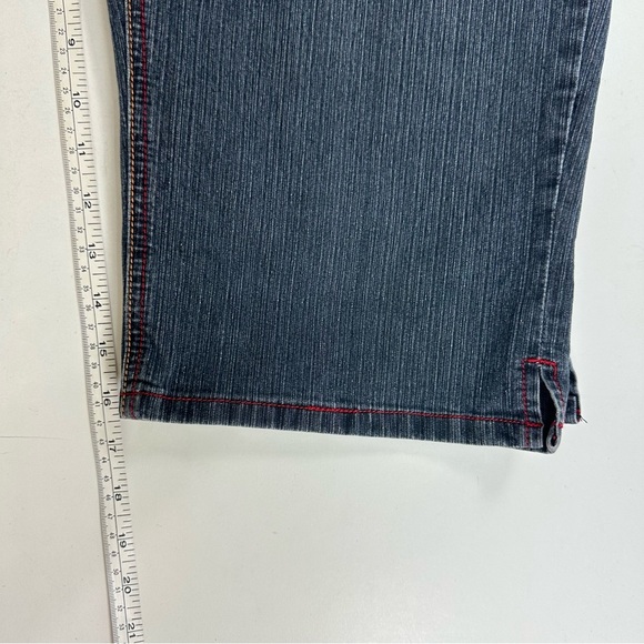 Brighton Blues Bermuda Jeans Women’s 12 Colorful Embroidery Stretch Cotton - Picture 9 of 9